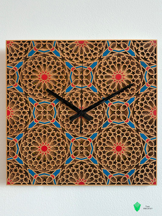 Islamic Geometric Clock: Pattern 43