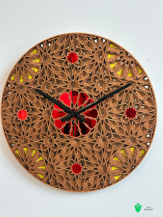 Islamic Geometric Clock: Pattern 22