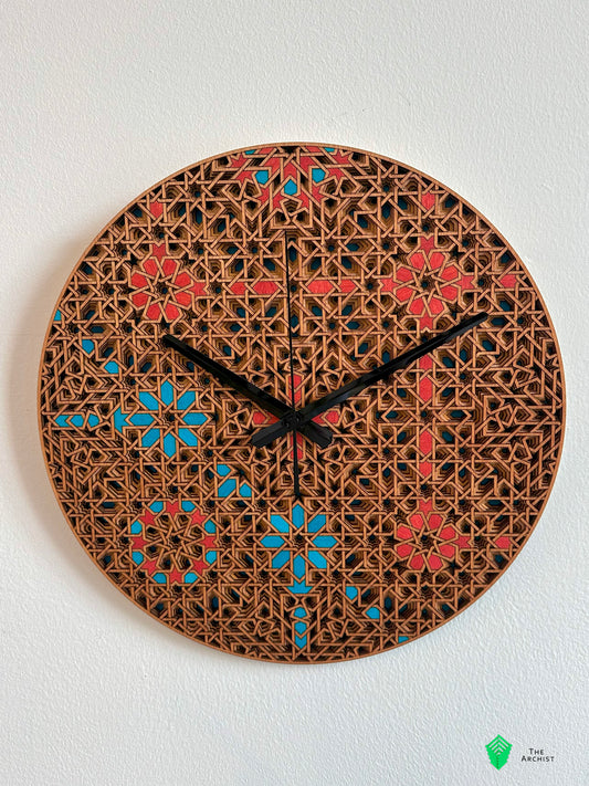 Islamic Geometric Clock: Pattern 46